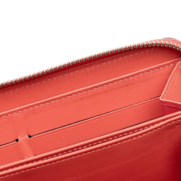 Pre-owned Louis Vuitton Monogram Vernis Zippy Long Wallet Pink