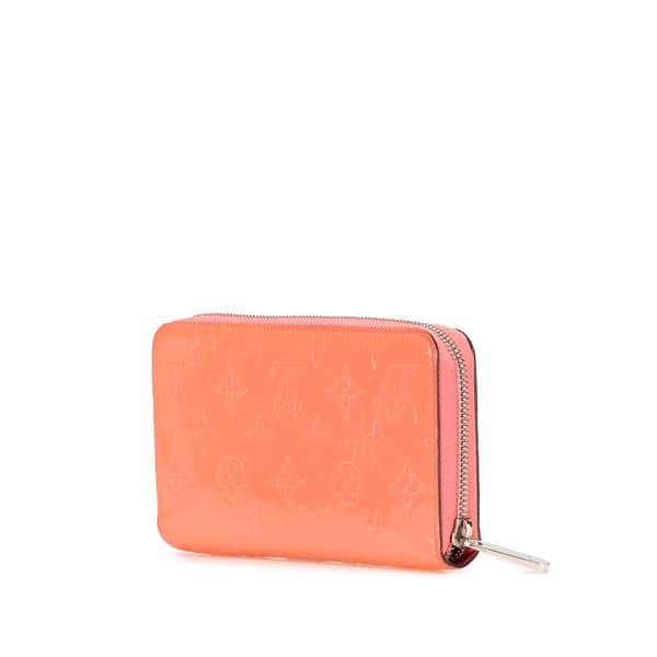 Pre-owned Louis Vuitton Monogram Vernis Zippy Long Wallet Pink