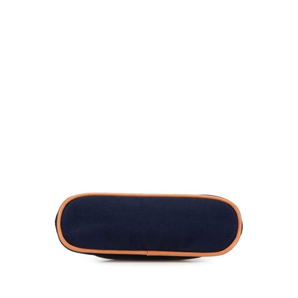 Pre-owned Hermès Mini Canvas Bolide Pouch Blue