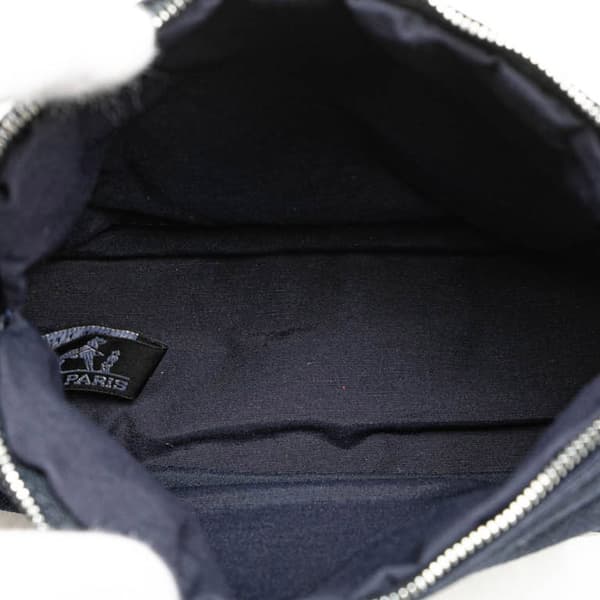 Pre-owned Hermès Mini Canvas Bolide Pouch Blue