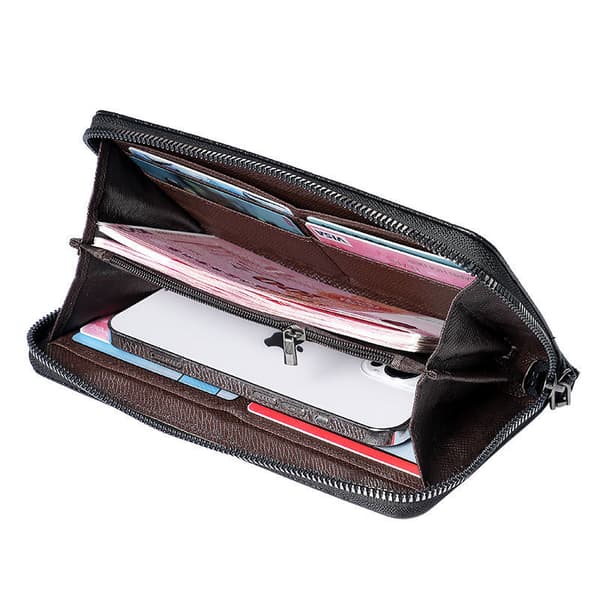 INF Elegant Svart PU Läderplånbok för Män - Säker & Stilfull