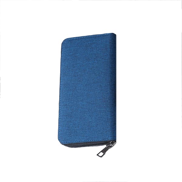INF Stilfuld Blå Herre Lang Lynlåspung Clutch Taske