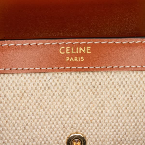 Pre-owned Celine Triomphe Canvas Tri-fold Wallet Brown