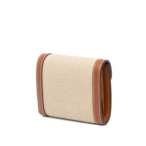 Pre-owned Celine Triomphe Canvas Tri-fold Wallet Brown