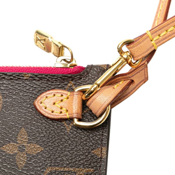 Pre-owned Louis Vuitton Monogram Neverfull Pouch Brown