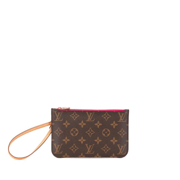Pre-owned Louis Vuitton Monogram Neverfull Pouch Brown
