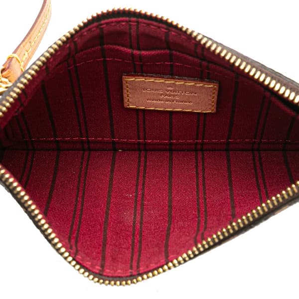 Pre-owned Louis Vuitton Monogram Neverfull Pouch Brown