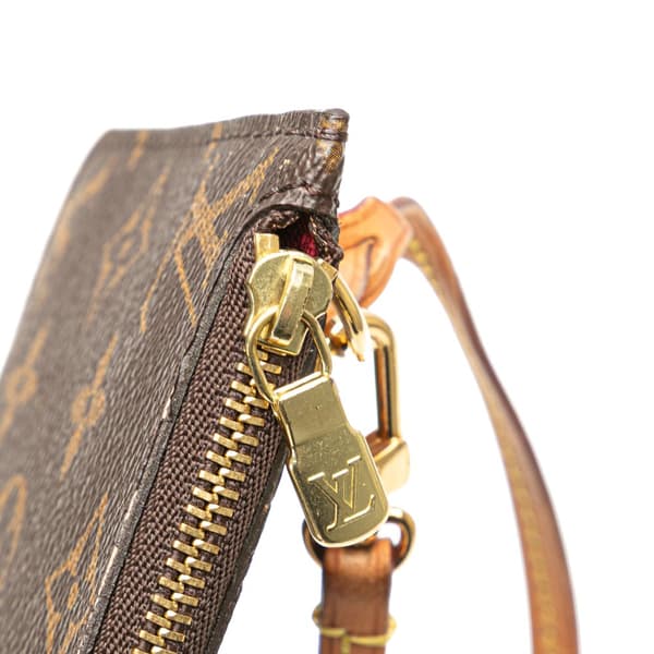 Pre-owned Louis Vuitton Monogram Neverfull Pouch Brown