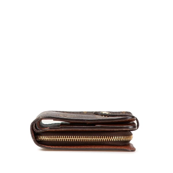 Pre-owned Louis Vuitton Monogram Bi-Fold Compact Wallet Brown