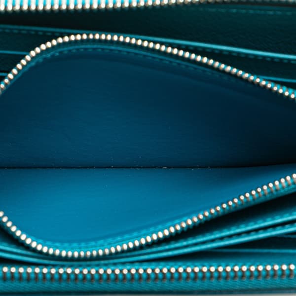 Pre-owned Louis Vuitton Epi Zippy Long Wallet Blue