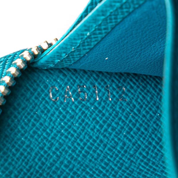 Pre-owned Louis Vuitton Epi Zippy Long Wallet Blue