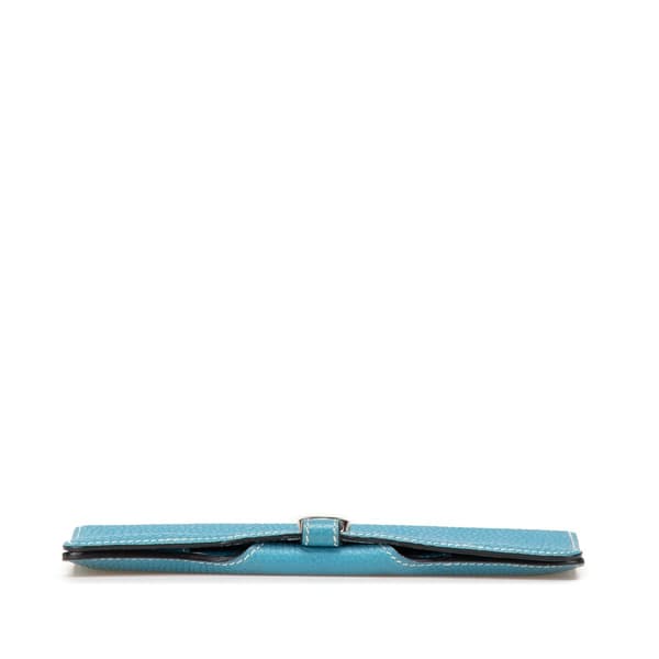 Pre-owned Hermès Togo Dogon Long Wallet Blue