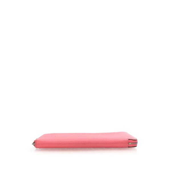 Pre-owned Hermès Epsom Silk In Long Wallet Pink