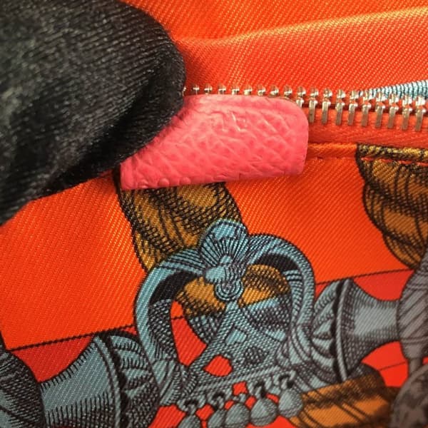 Pre-owned Hermès Epsom Silk In Long Wallet Pink