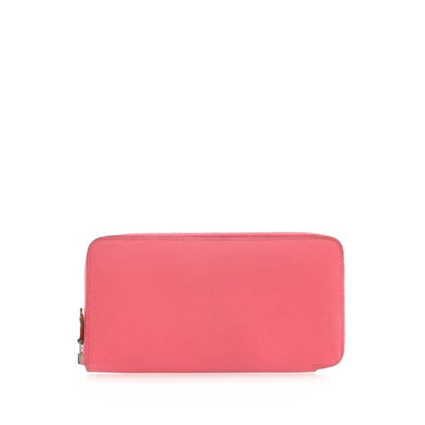 Pre-owned Hermès Epsom Silk In Long Wallet Pink