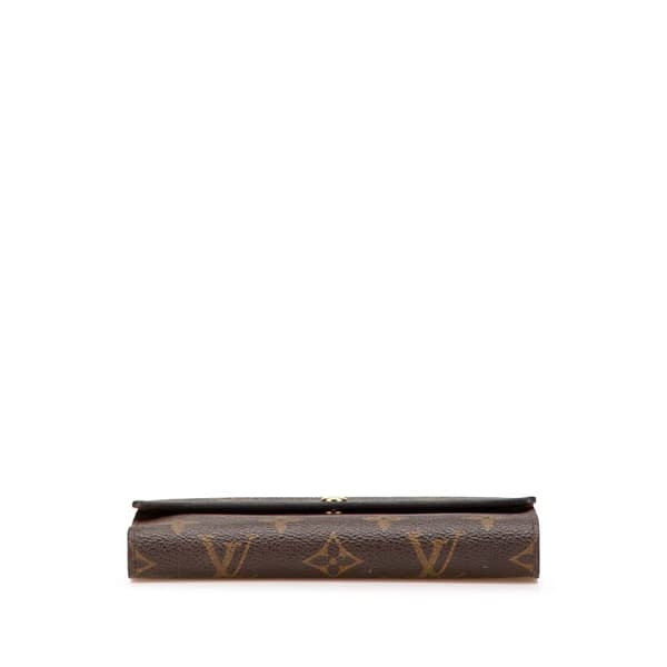 Pre-owned Louis Vuitton Monogram Porte Tresor Etui Papier Wallet Brown