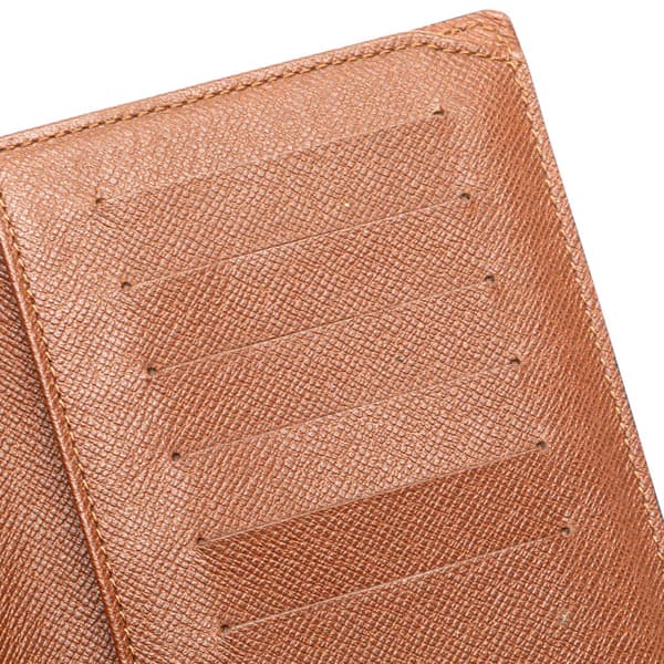 Pre-owned Louis Vuitton Monogram Porte Tresor Etui Papier Wallet Brown
