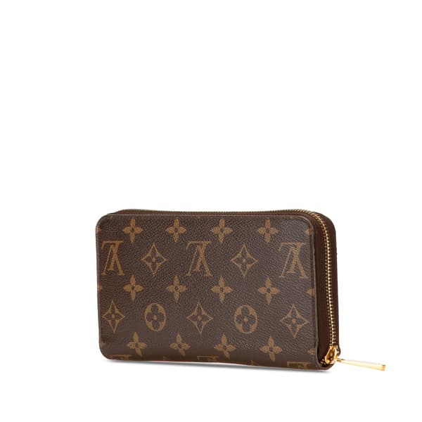 Pre-owned Louis Vuitton Monogram Zippy Long Wallet Brown
