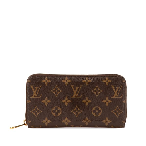 Pre-owned Louis Vuitton Monogram Zippy Long Wallet Brown