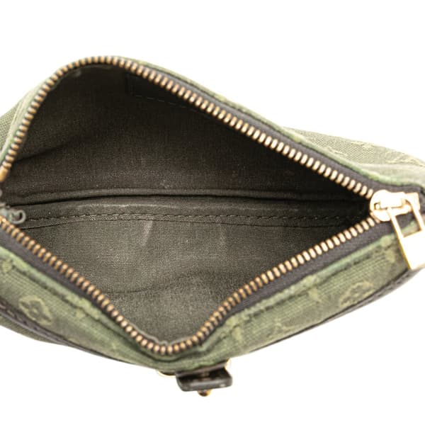 Pre-owned Louis Vuitton Monogram Mini Lin Anne Sophie Pouch Green