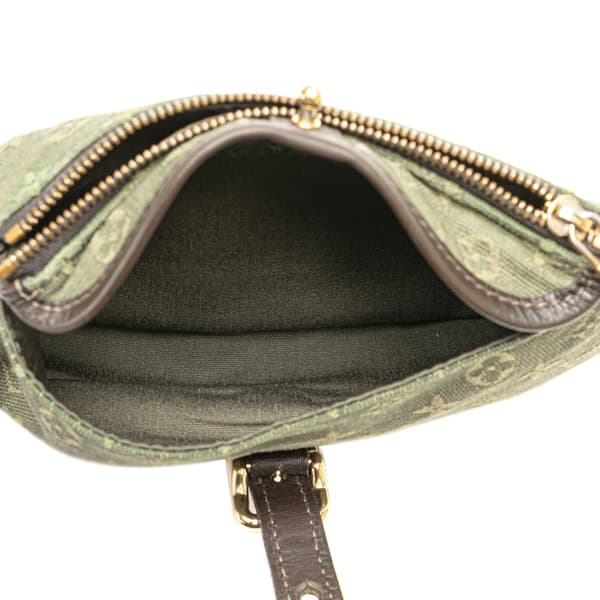 Pre-owned Louis Vuitton Monogram Mini Lin Anne Sophie Pouch Green