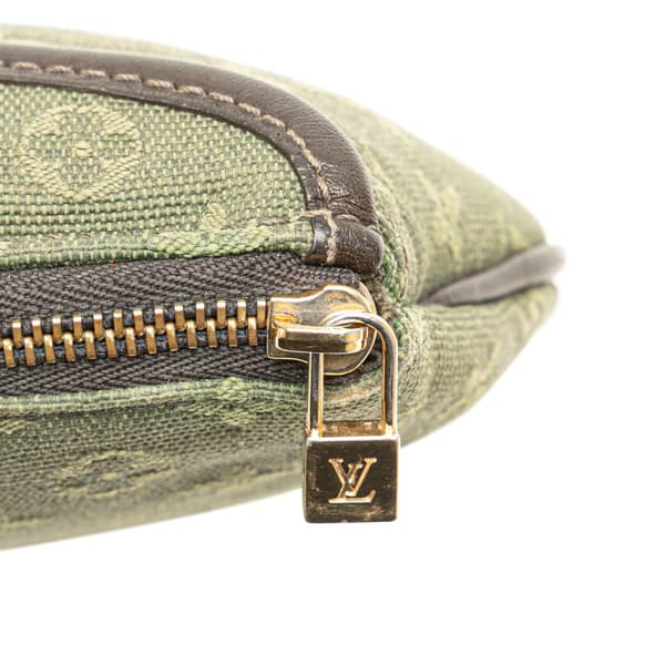 Pre-owned Louis Vuitton Monogram Mini Lin Anne Sophie Pouch Green