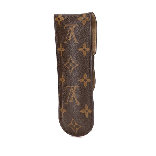 Pre-owned Louis Vuitton Monogram Etui a Lunettes Rabat Eyeglass Case Brown