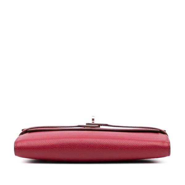 Pre-owned Hermès Epsom Kelly Longue Wallet Red