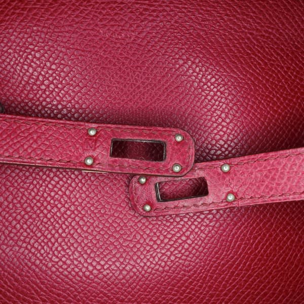 Pre-owned Hermès Epsom Kelly Longue Wallet Red