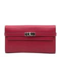 Miniatyrbild 1 av 10: Pre-owned Hermès Epsom Kelly Longue Wallet Red