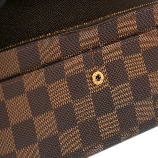 Pre-owned Louis Vuitton Damier Ebene Sarah Wallet Brown