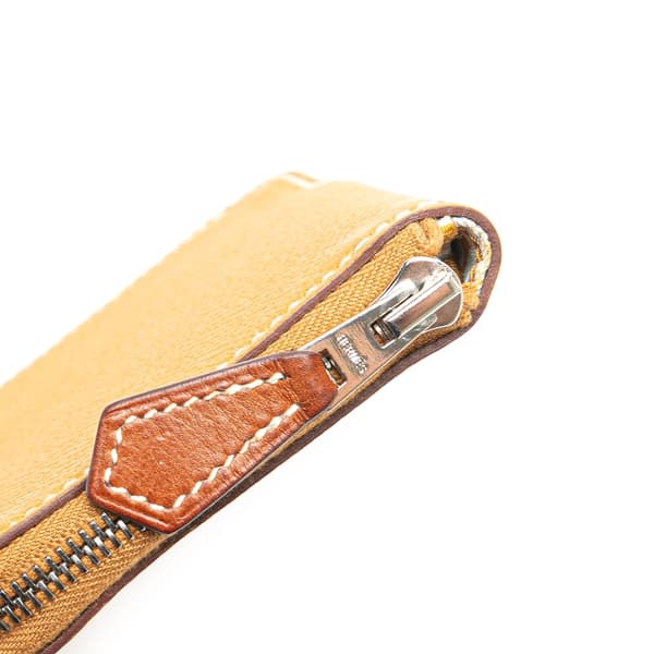 Pre-owned Hermès Mini Epsom Silk In Change Purse Brown