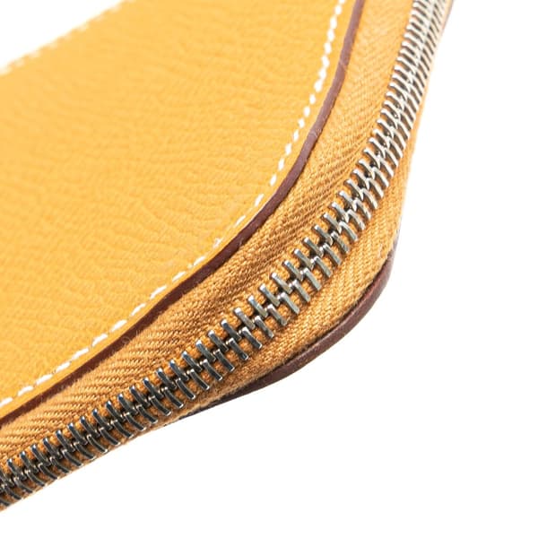 Pre-owned Hermès Mini Epsom Silk In Change Purse Brown