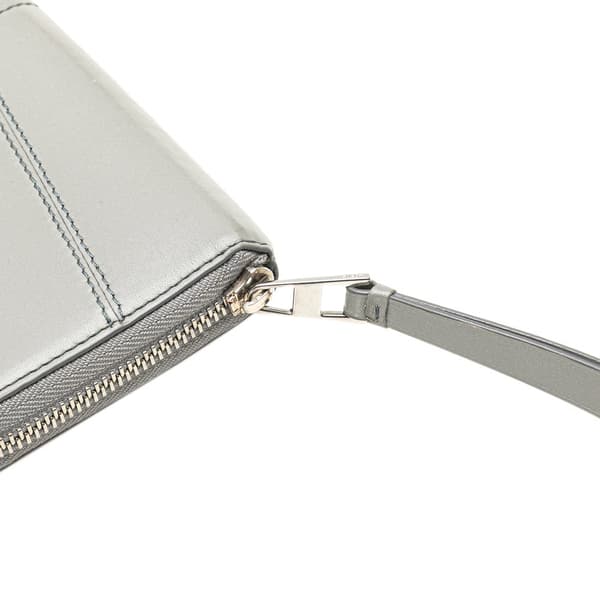 Pre-owned LOEWE Puzzle Edge Zipped Open Wallet Gray