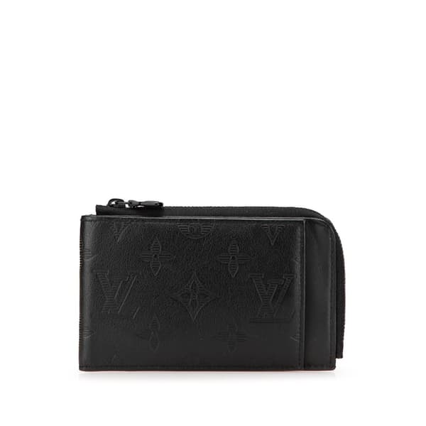 Pre-owned Louis Vuitton Monogram Shadow Hybrid Wallet Black