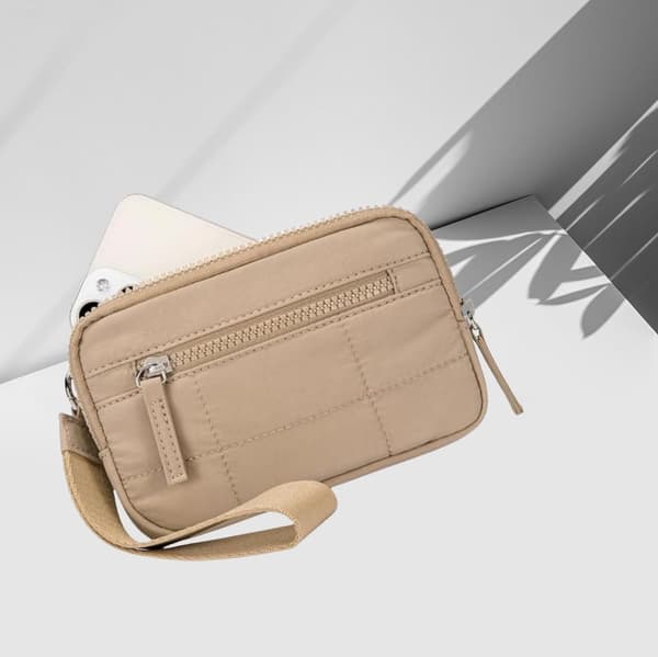 INF Stilig Khaki Clutch Lommebok for Kvinner - Romslig & Chic