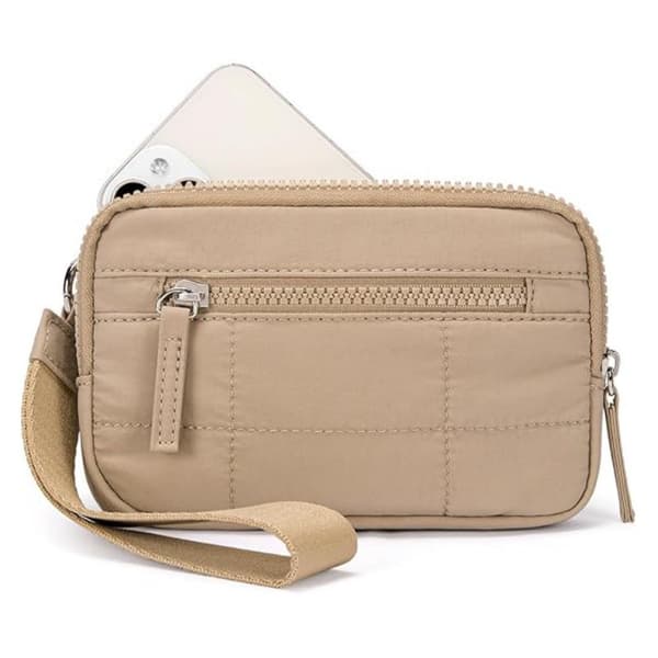 INF Stilfuld Khaki Clutchpung til Kvinder - Rummelig & Chic