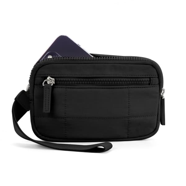 INF Chic svart polyester clutch-lommebok for kvinner - Stilig og kompakt