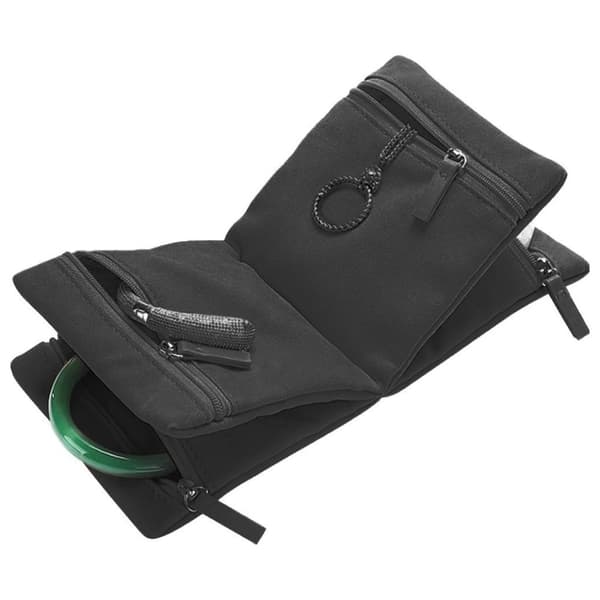 INF Elegant Velvet Smyckesförvaringspåse med Dragkedja - Svart, Kompakt Design