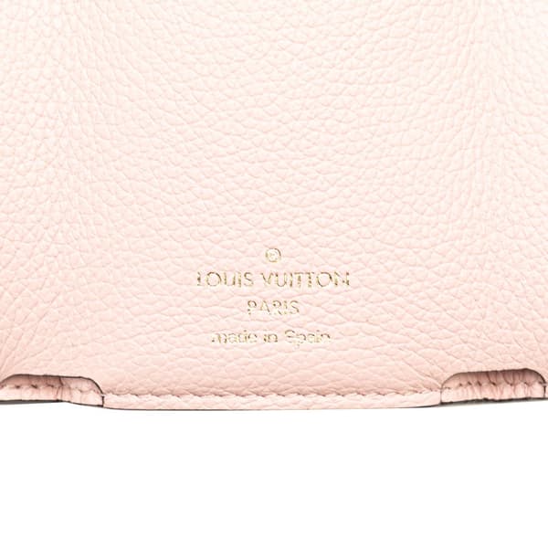 Pre-owned Louis Vuitton Leather Lockmini Wallet Pink