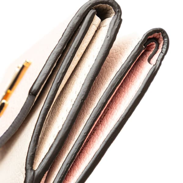 Pre-owned Louis Vuitton Leather Lockmini Wallet Pink