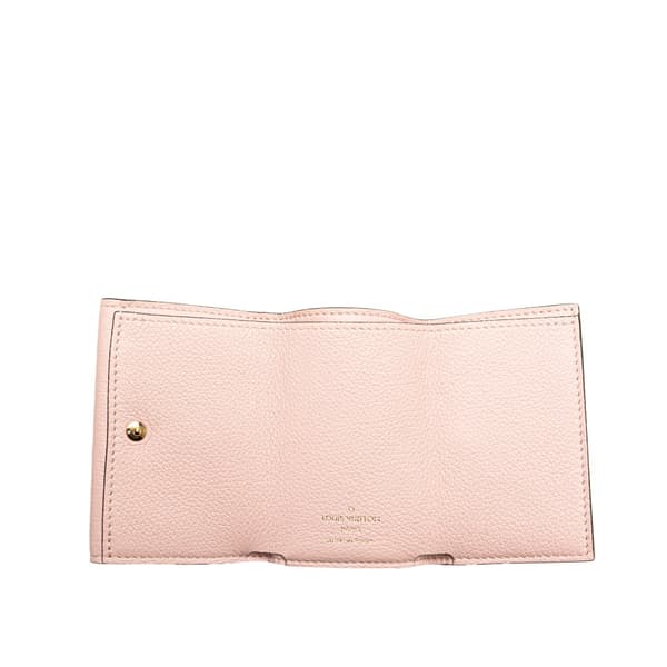 Pre-owned Louis Vuitton Leather Lockmini Wallet Pink