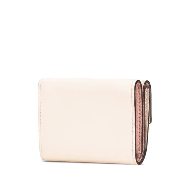 Pre-owned Louis Vuitton Leather Lockmini Wallet Pink
