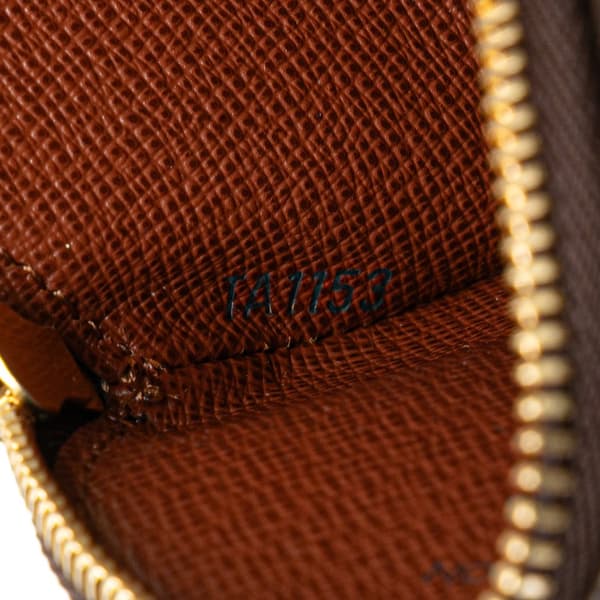 Pre-owned Louis Vuitton Monogram Porte-Monnaie Round Coin Purse Brown