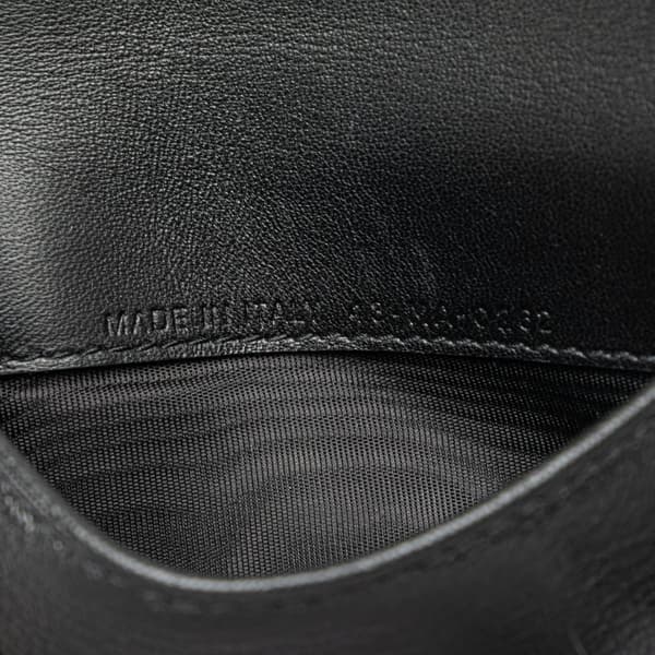 Pre-owned Dior Goatskin Cosmos Saddle Zipped Card Holder Black