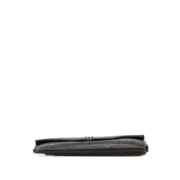 Pre-owned Louis Vuitton Monogram Empreinte Recto Verso Card Holder Black