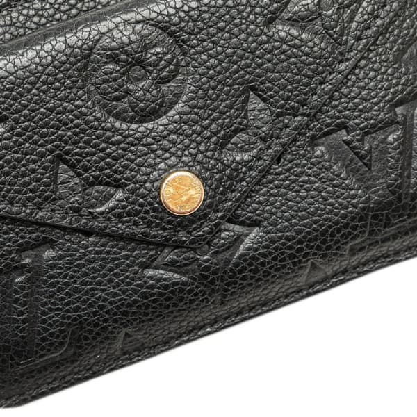 Pre-owned Louis Vuitton Monogram Empreinte Recto Verso Card Holder Black
