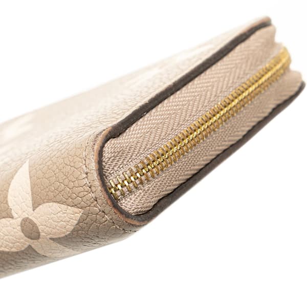 Pre-owned Louis Vuitton Bicolor Monogram Empreinte Giant Zippy Coin Purse Brown
