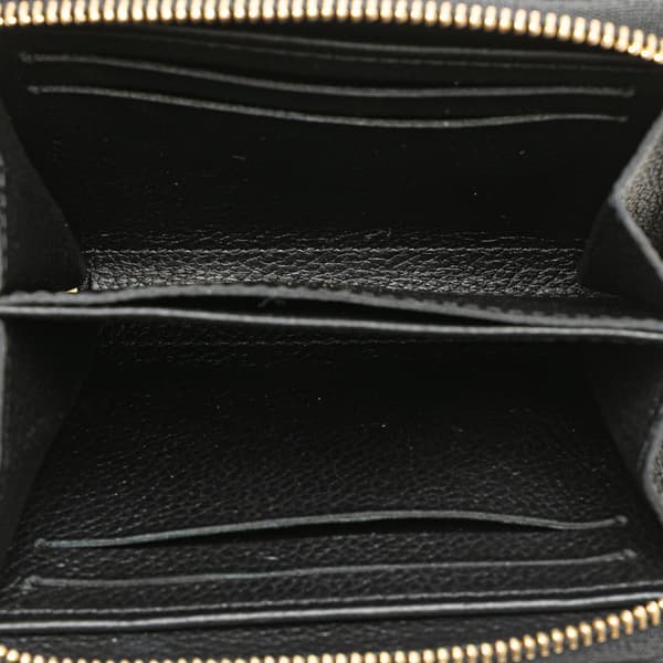 Pre-owned Louis Vuitton Monogram Empreinte Zippy Coin Purse Black