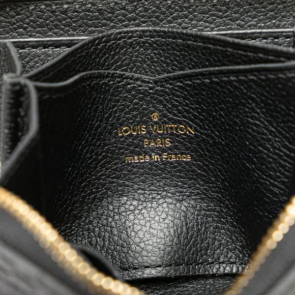 Pre-owned Louis Vuitton Monogram Empreinte Zippy Coin Purse Black